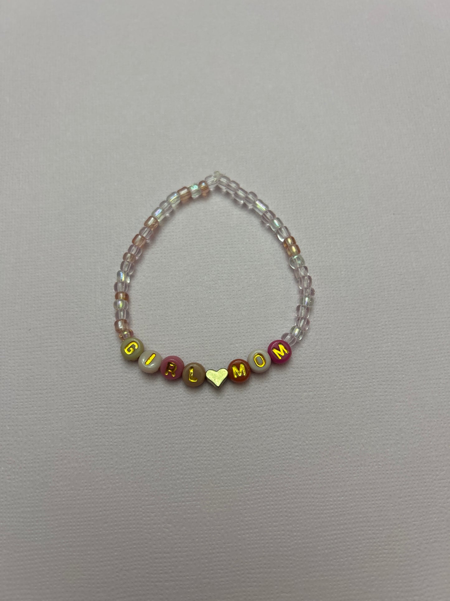 Rose toned “Girl Mom” Bracelet