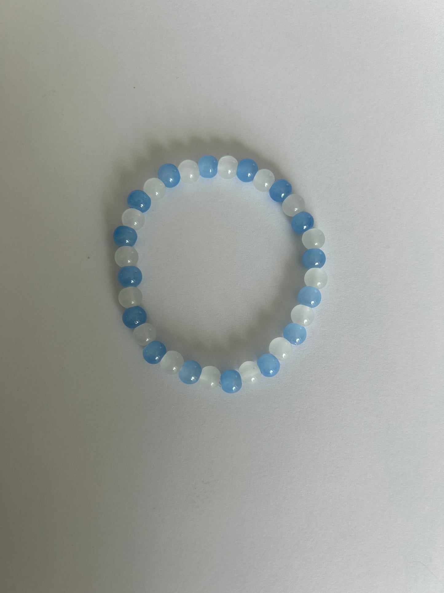 Glass Dual Colored Glass Bead Bracelet