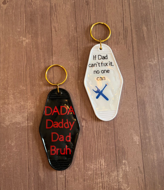 Fathers motel keychain