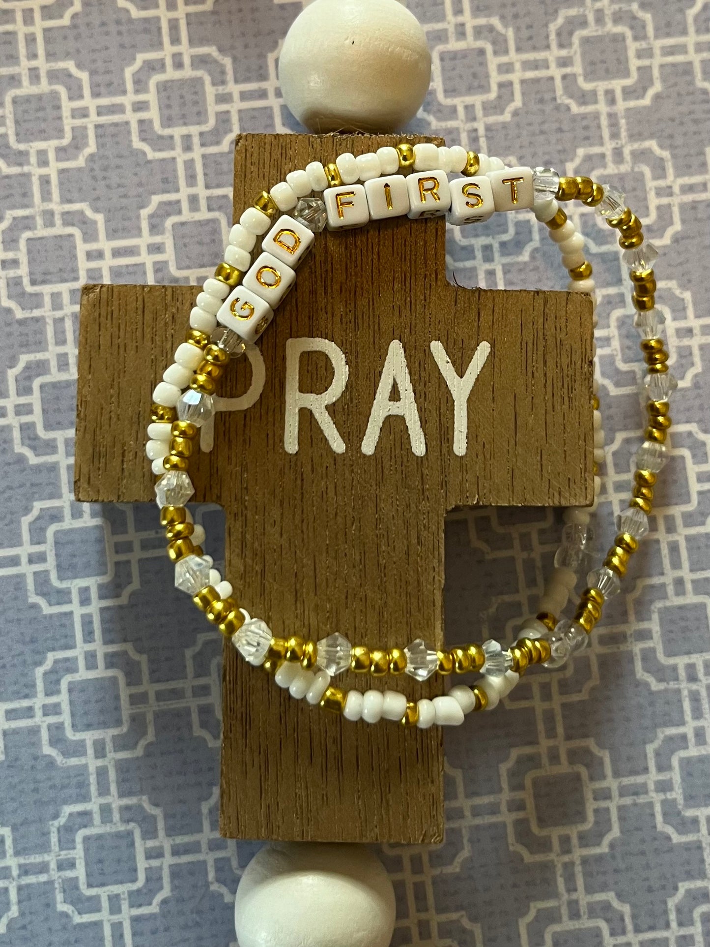 “God First”Stacked Bracelets set