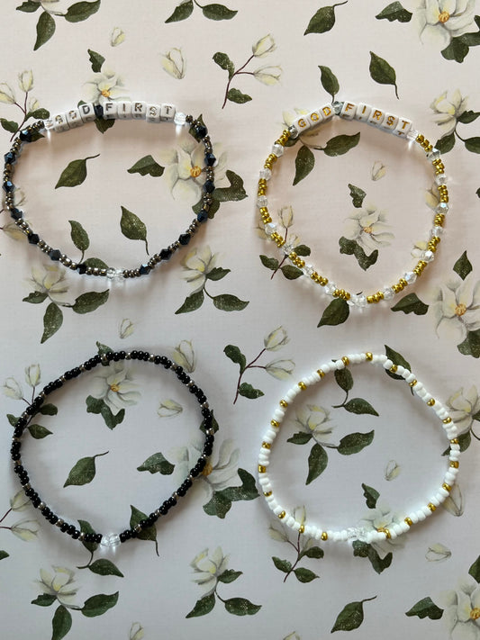 “God First”Stacked Bracelets set