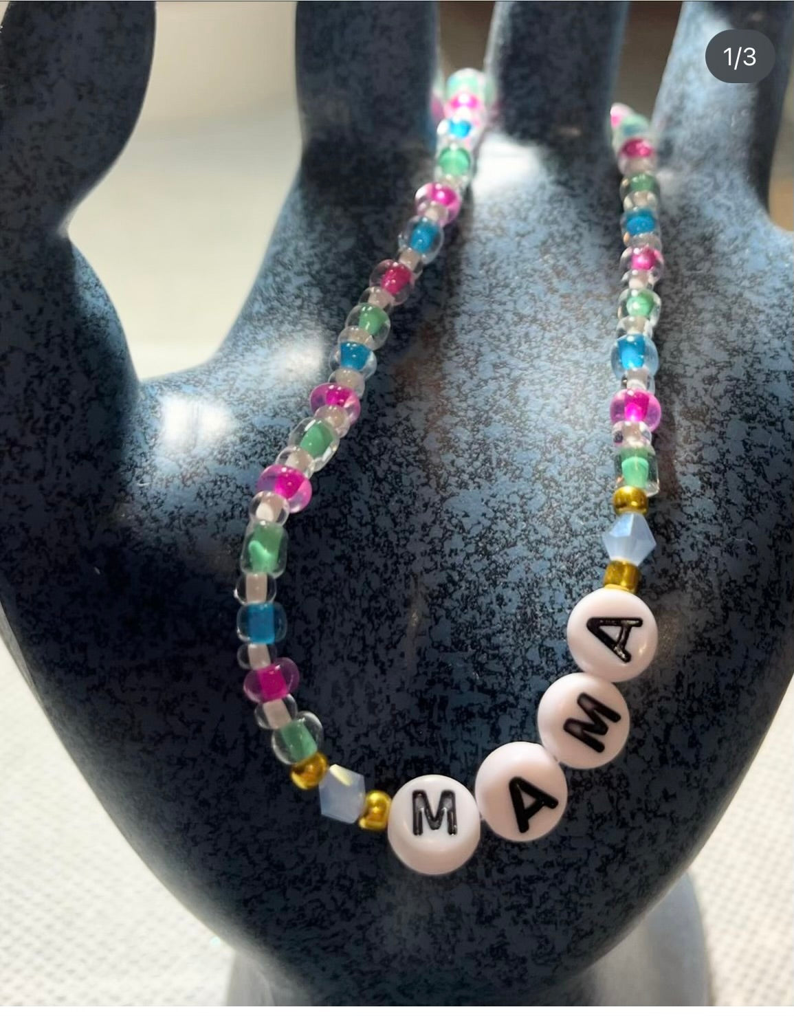 “Mom” Beaded bracelet