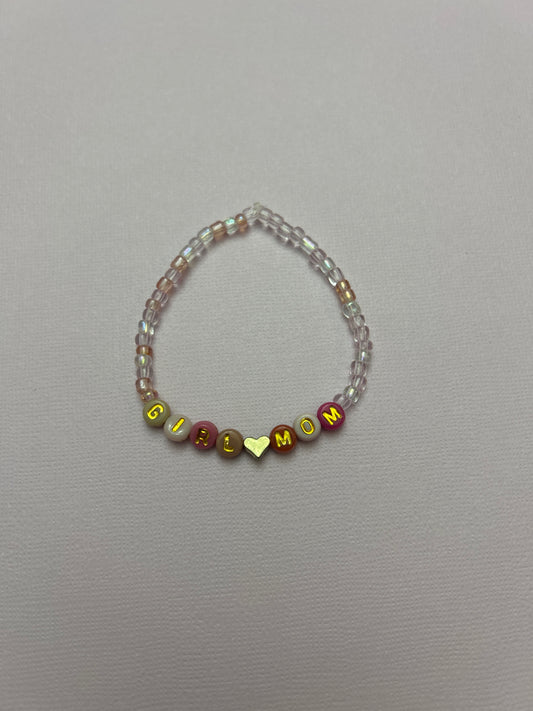Rose toned “Girl Mom” Bracelet