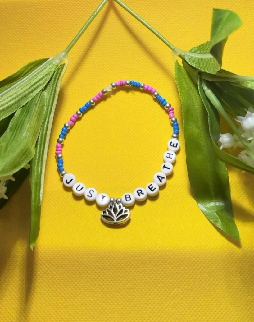 Just Breathe Beaded Bracelet
