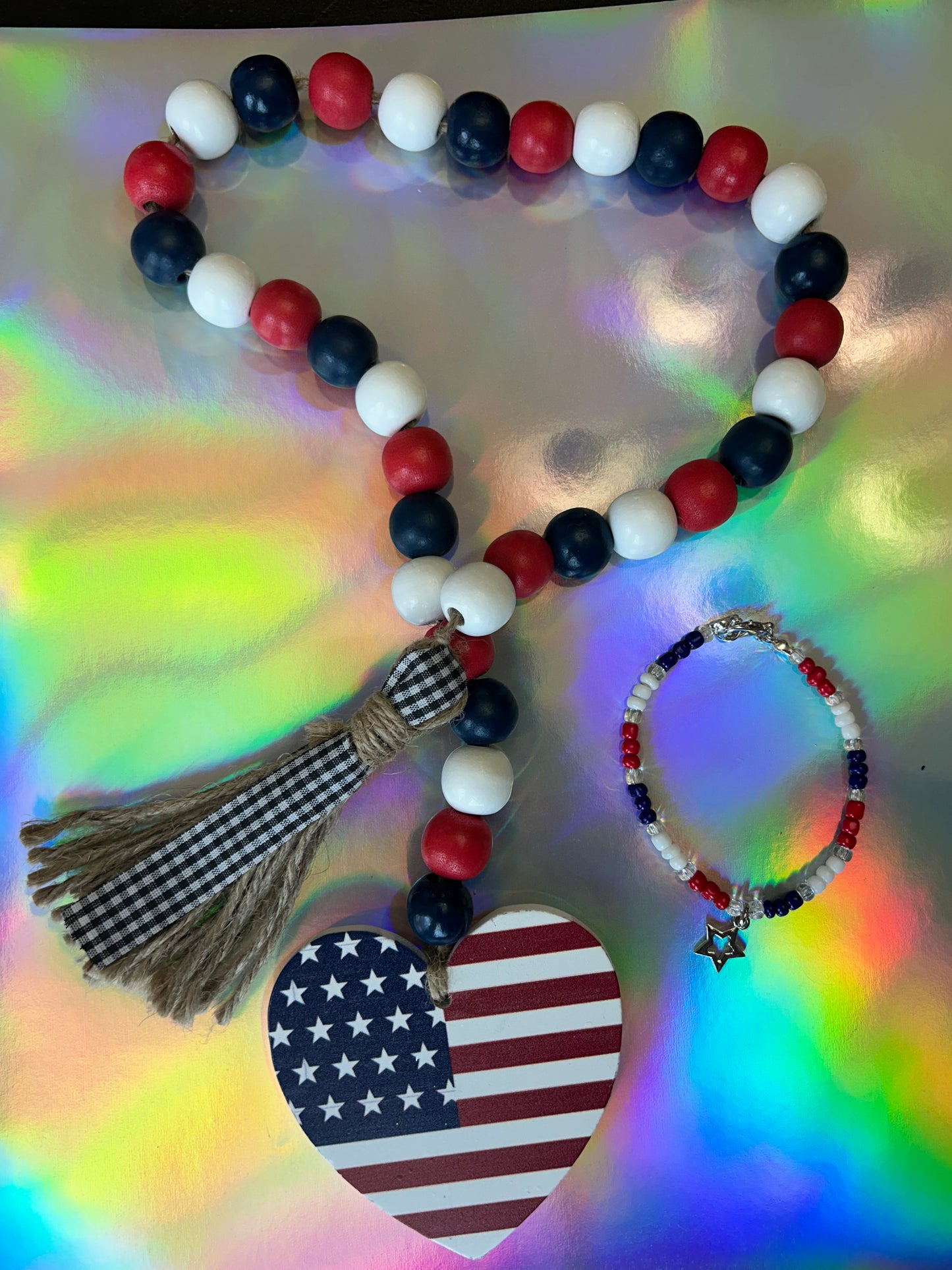 ‘Merica Beaded Bracelet
