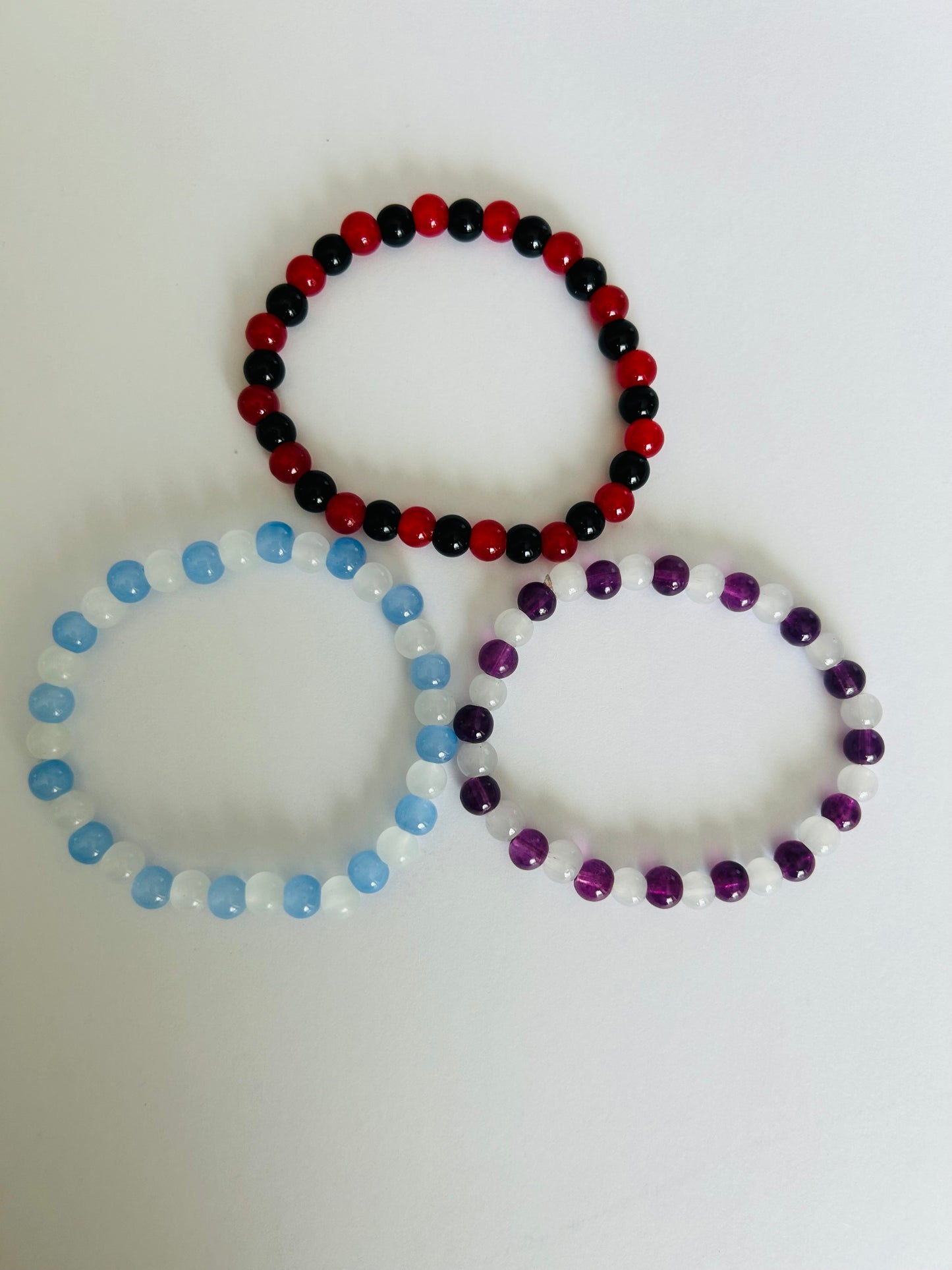 Glass Dual Colored Glass Bead Bracelet