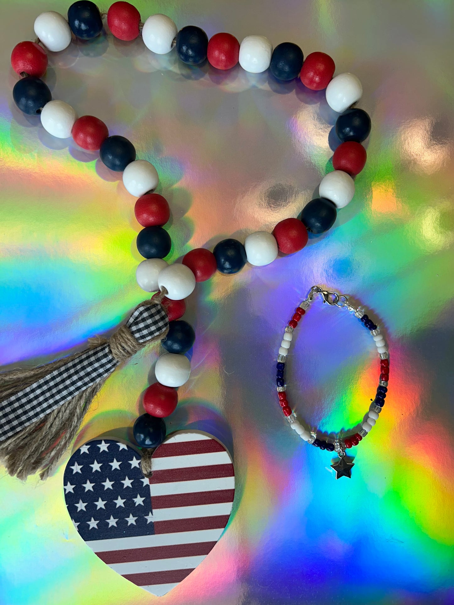 ‘Merica Beaded Bracelet