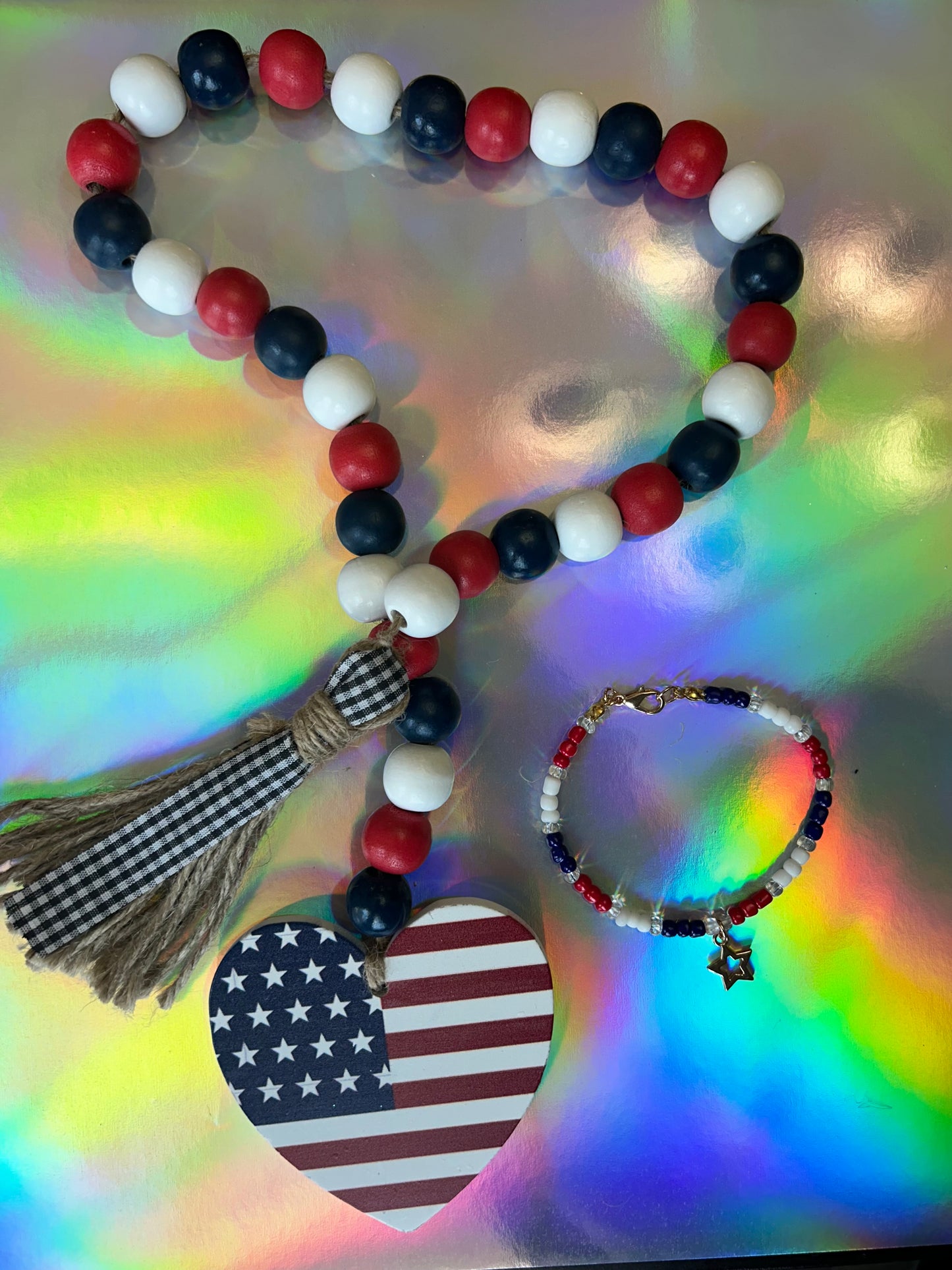 ‘Merica Beaded Bracelet