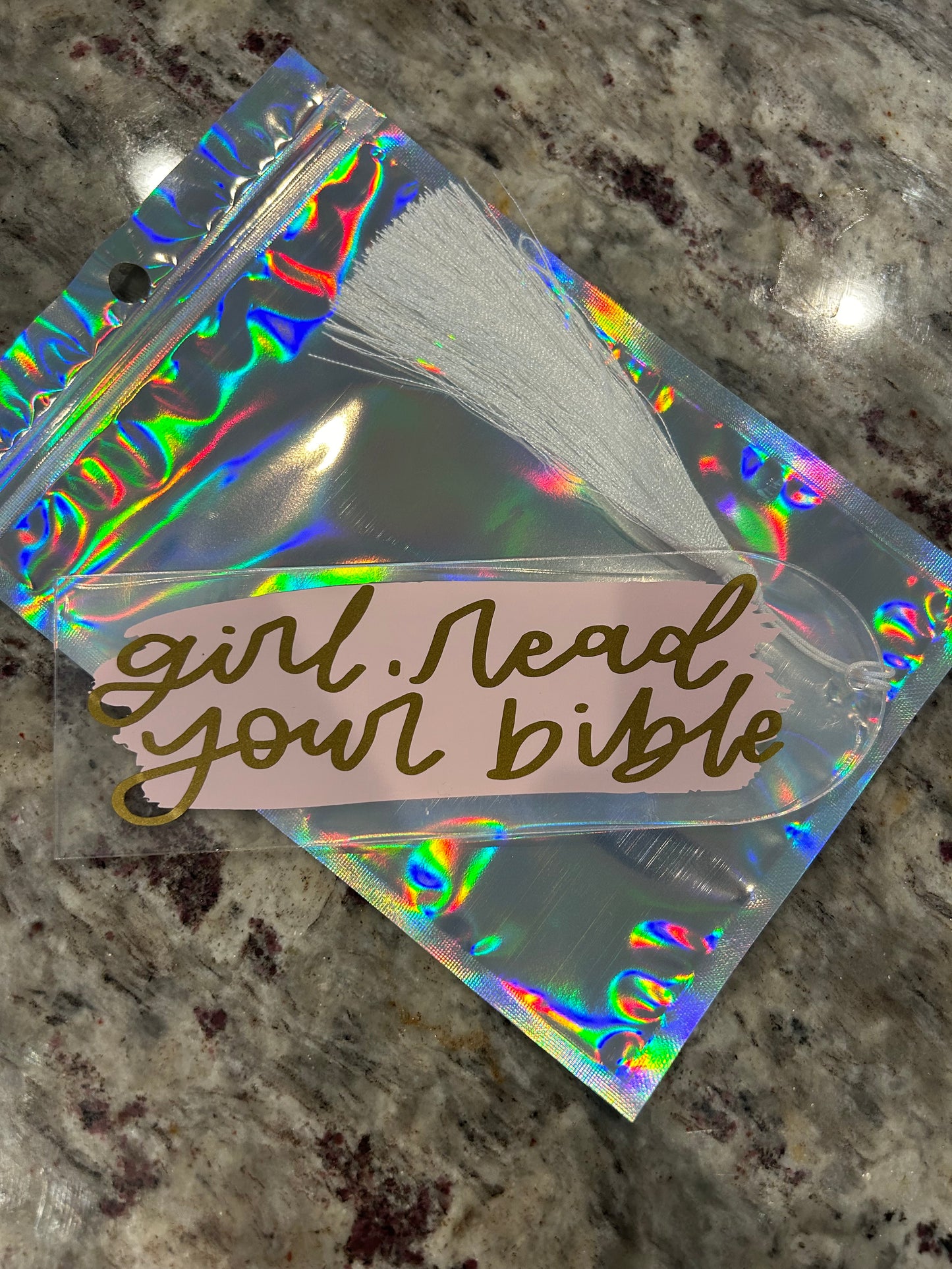 Pink acrylic bookmarks