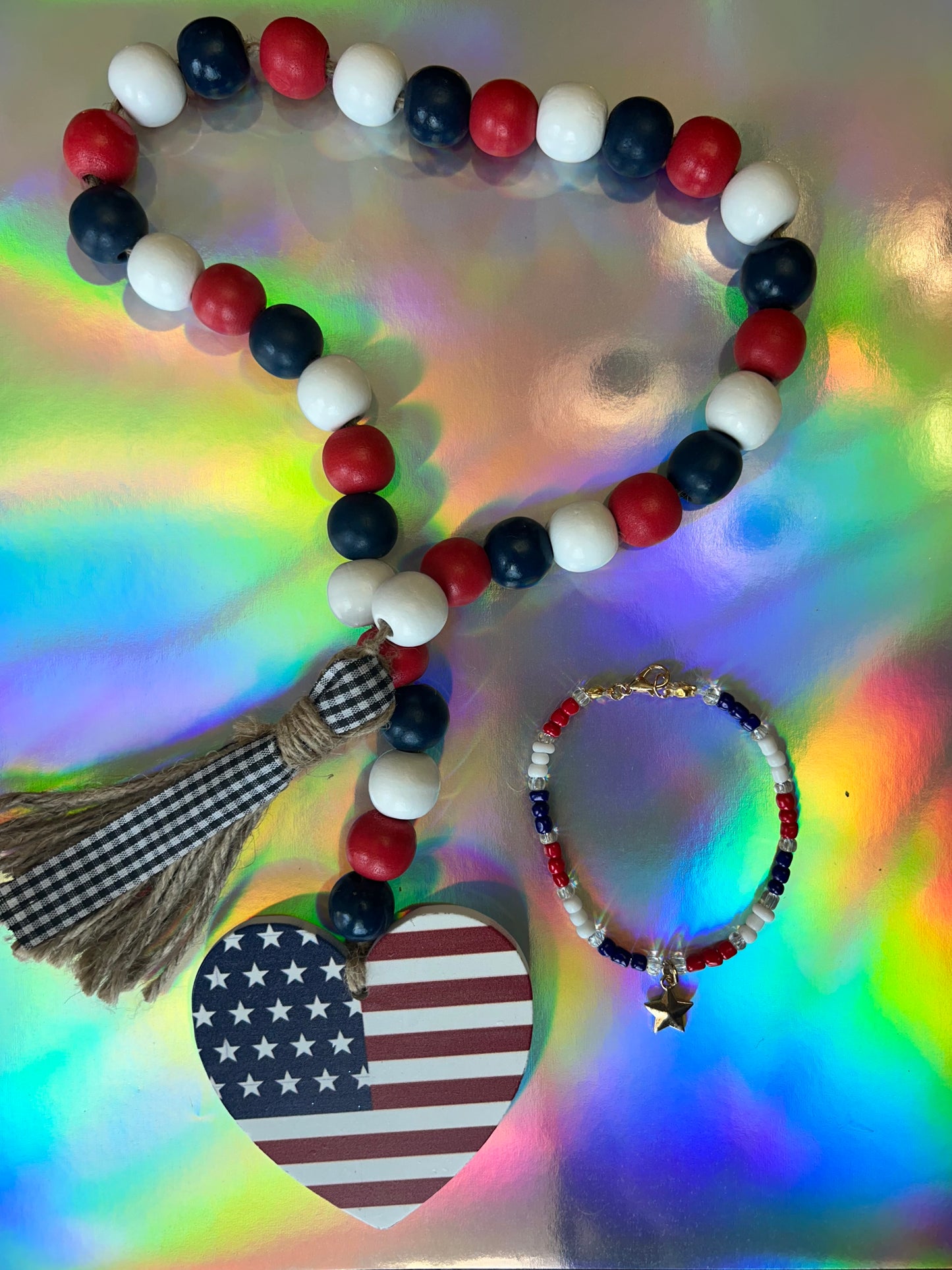 ‘Merica Beaded Bracelet