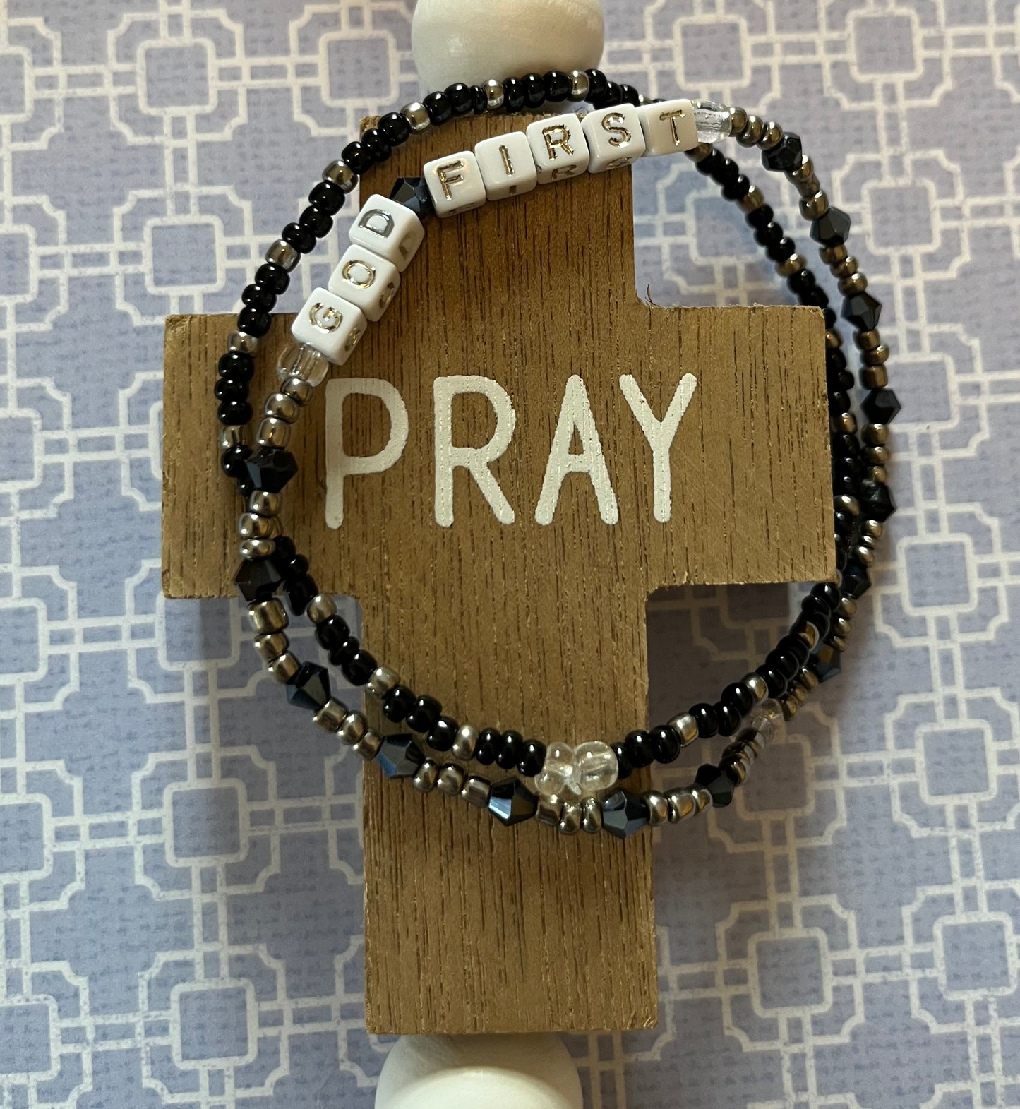 “God First”Stacked Bracelets set