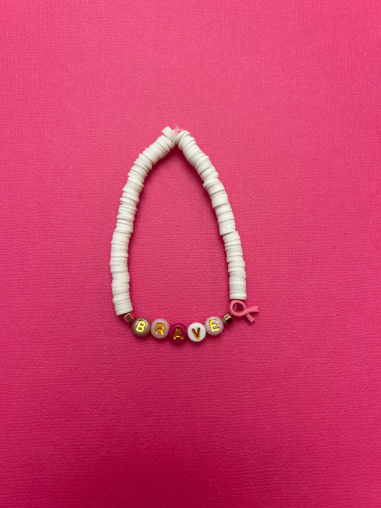 Breast cancer awareness bracelet “Brave”